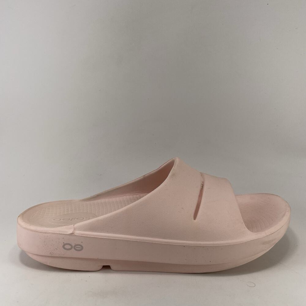 Oofos Ooahh Light Pink Recovery Sandals Slides Womens Size 9 Comfort Oofoam